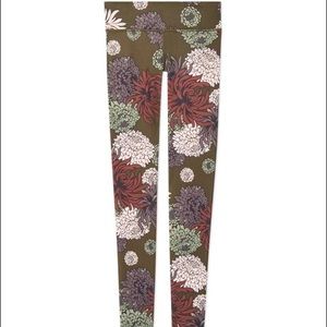 JOY LAB deep olive chrysanthemum legging